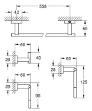 Набор аксессуаров GROHE Essentials Cube (4 предмета), хром (40778001)