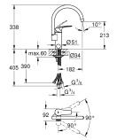 Смеситель для кухни GROHE Eurosmart, хром (31786001)