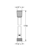 Душевой гарнитур GROHE Tempesta 110, 1 режим струи, душевая штанга 600 мм, 16.6 л/мин, хром (27853003/U1), уцененный товар