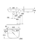 Раковина GROHE Euro Ceramic с гигиеническим покрытием 65 см, альпин белый (3932300H)