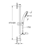 Готовый комплект для ванной комнаты GROHE Eurosmart, хром (129153)