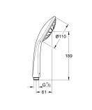 Ручной душ GROHE Euphoria Mono, 1 режим, хром (27265000/U), уцененный товар