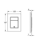 Комплект инсталляции для унитаза, GROHE Rapid SLX 3 в 1, с панелью смыва Skate Cosmopolitan S, хром (39603000)