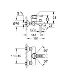 Готовый комплект для ванной комнаты GROHE BauClassic, хром (NB0057)