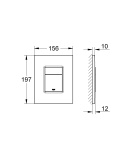 Система инсталляции GROHE Solido 5 в 1, с подвесным унитазом Bau Ceramic и панелью смыва Skate Cosmopolitan (39586000)