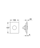 Панель смыва для унитаза GROHE Skate, 1 режим, нержавеющая сталь (38672SD0)