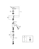 Смеситель для раковины GROHE Eurosmart с цепочкой, S-Size, хром (23372003)