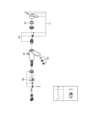 Смеситель для раковины GROHE Eurosmart, S-size, хром (33188003)