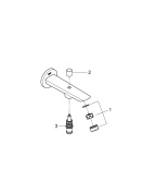 Излив для ванны GROHE BauCosmopolitan с переключателем ванна/душ, хром (13425001)