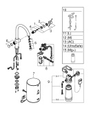 Комплект для кухни GROHE Red Duo с C-образным смесителем, бойлером M-Size и фильтром, хром (30083001)