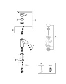Смеситель для раковины GROHE Eurosmart, S-Size, хром (32467003/U1), уценненый товар