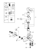 Смеситель для ванны GROHE Eurostyle Cosmopolitan, хром (33591002)
