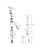 Смеситель для раковины GROHE BauEdge, S-size, хром (23330001)