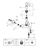 Душевая система GROHE New Tempesta 200 со смесителем для ванны, хром (NB0045)