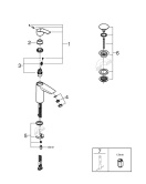 Смеситель для раковины GROHE Eurosmart, M-size, хром (23989003)