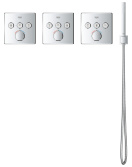 Внешняя часть термостата для душа GROHE Grohtherm SmartControl на 3 потребителя, хром (29126000)