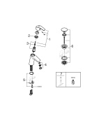 Смеситель для раковины GROHE Eurosmart с нажимным донным клапаном, M-Size, хром (23923002)