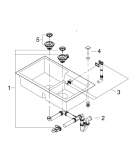 Мойка GROHE K500 с 2 чашами, 860 x 500 мм, черный гранит (31649AP0)