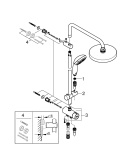 Душевая система GROHE New Tempesta 200 с термостатом для ванны, хром (NB0032-1)