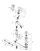 Смеситель для раковины GROHE Eurosmart с угловыми вентилями, хром (23588000)