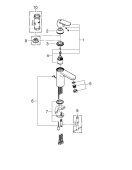 Смеситель для раковины GROHE Eurosmart Cosmopolitan, M-size, хром (23326000)