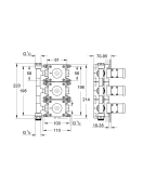 Встраиваемая часть переключателя потоков GROHE Rapido C для Grohtherm F на 3 выхода (35031000)