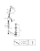 Смеситель для раковины GROHE Start со средним изливом, донный клапан, хром (23455000)