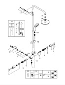Душевая система GROHE Vitalio Start System 160 с термостатом для душа, хром (27960000)