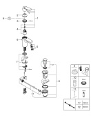 Смеситель для раковины GROHE Eurosmart Cosmopolitan с донным клапаном, низкий излив, хром (32825000)