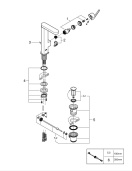Смеситель для раковины GROHE Plus, L-size, хром (23851003)