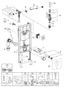 Система инсталляции GROHE Rapid SL для подвесного унитаза (39581000)