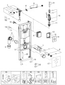 Комплект инсталляции для унитаза GROHE Rapid SL 3 в 1 с панелью смыва Skate Air, хром (38721001)
