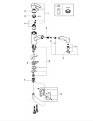 Смеситель для кухни GROHE Eurosmart с вытяжным душем, хром (30305000)