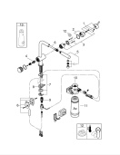 Смеситель для кухонной мойки GROHE Blue Pure Minta с функцией фильтрации, с фильтром в комплекте, хром (30382000)