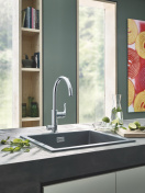 Смеситель для кухонной мойки GROHE Blue Pure Eurosmart, с функцией фильтрации, без фильтра в комплекте, хром (31722000)