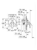 Готовый комплект для душа GROHE Eurosmart скрытого монтажа, хром (NSB0167)