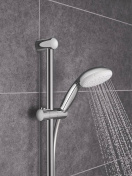 Душевой гарнитур GROHE Tempesta 100, 2 режима струи, душевая штанга 600 мм, 9,5 л/мин, хром (26162001)