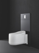 Стеклянный модуль для унитаза с панелью смыва GROHE Skate Cosmopolitan, черный (39374KS0)