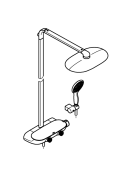 Душевая система GROHE Rainshower System SmartControl 360 MONO с термостатом для душа, белая луна (26361LS0)