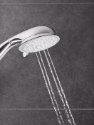 Душевой гарнитур GROHE Tempesta Rustic 100 с мыльницей, 4 режима струи, душевая штанга 600 мм, 9,5 л/мин, хром (26086001)