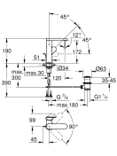 Смеситель для раковины GROHE Plus с донным клапаном, M-size, хром (23871004)