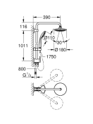 Готовый комплект для ванны и душа GROHE Eurosmart Cosmopolitan скрытого монтажа, хром (NSB0178)