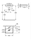 Мини-раковина GROHE Euro Ceramic 45 см, альпин-белый (102435SH00)