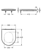 Сиденье для унитаза GROHE Bau Ceramic, с микролифтом, белый (39913001)
