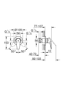 Комплект GROHE BauEdge с монтажной частью и гигиеническим душем Tempesta-F Trigger Spray 30, хром (NH0009)