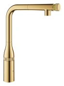 Смеситель для кухни GROHE Essence SmartControl с вытяжным изливом, холодный рассвет глянец (31615GL0)