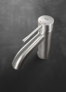Смеситель для раковины GROHE Essence S-Size II с донным клапаном, суперсталь (23589DC1)