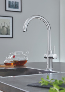 Комплект для кухни GROHE Red Duo с C-образным смесителем, бойлером L-Size и фильтром, хром (30079001)