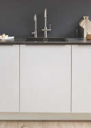 Комплект для кухни GROHE Red Duo с C-образным смесителем, бойлером L-Size и фильтром, суперсталь (30079DC1)