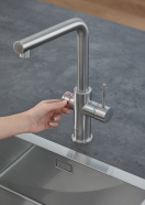 Комплект для кухни GROHE Red Duo с L-образным смесителем, бойлером L-Size и фильтром, суперсталь (30325DC1)